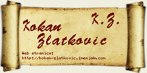 Kokan Zlatković vizit kartica